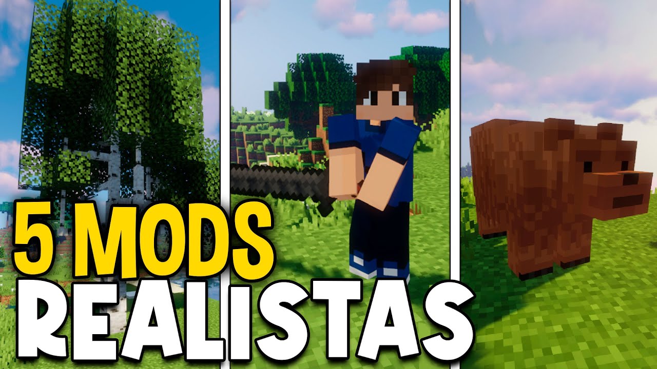 👉5 MODS para HACER MINECRAFT MÁS REALISTA 1.16.1 - 1.15.2 - 1.14.4 -  1.12.2🔥 