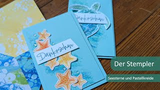 Seesterne und Pastellkreide | Der Stempler ~ Stampin Up!