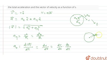 A point moves along an arc of a circle of radius R. Its velocity depends on the distance covered...