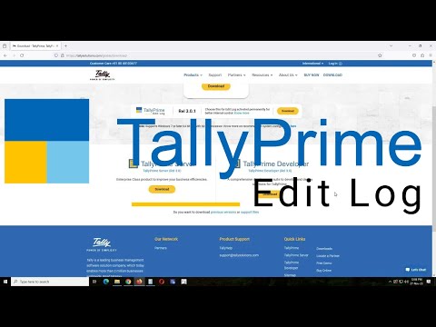 How to download and install the latest Tally Prime Edit Log?