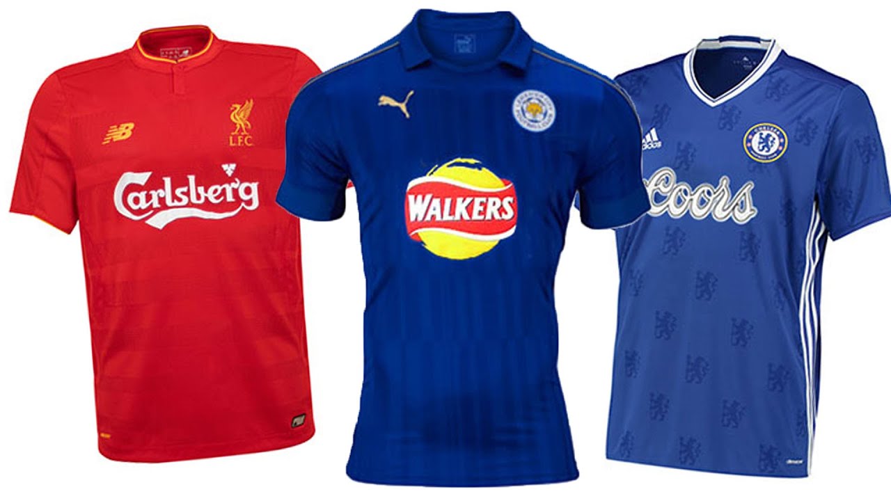 2016/17 Premier League Shirts With Classic Sponsors - YouTube