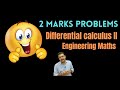 2 marks series II Differential calculus II AKTU maths 1 sem 2024