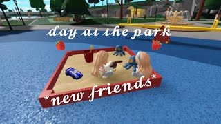 day at the park *new friends* roblox bloxburg voiced roleplay episode 3