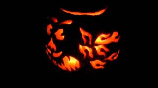 Halloween 2011 pumpkin jackolantern carving custom freehand pattern different creative flames