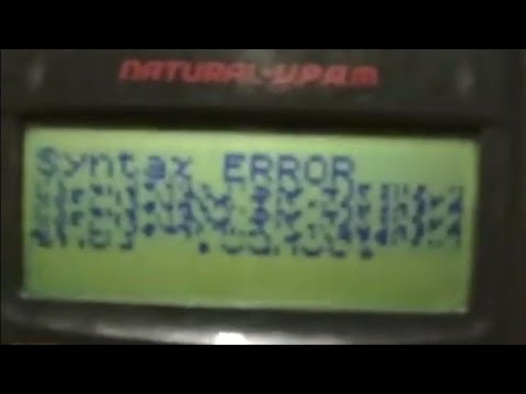 Distorted Syntax Error - fx-96SG PLUS | Calculus Science