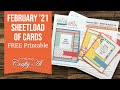 SheetLoad of Cards | February 2021 | FREE Printable & Project Share