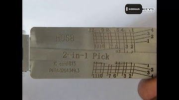 Demo operation video of Lishi tool HU58  2-in-1 Auto Pick and Decoder - Zhiqin Lee