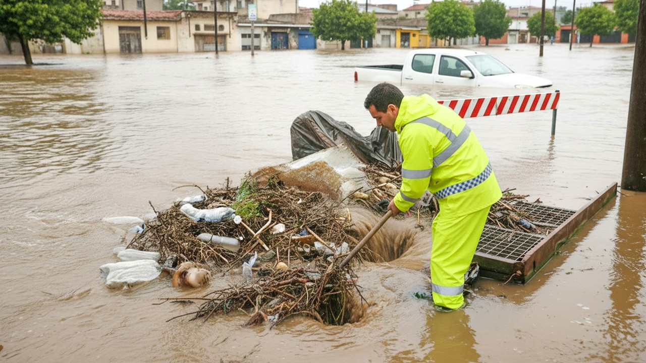 Massive Drain Unclogging Saves a Street from Flooding - YouTube