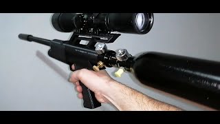 Airsoft homemade DIY 3D printed HPA sniper rifle BiG-no HPA engine, no batteries