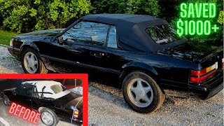 $239 Convertible top Installation for a FOXBODY Mustang (Part 3 of the $1000 BUILD)