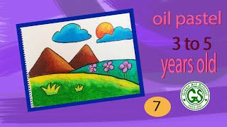 Oil Pastel Easy view#36| Green Art School