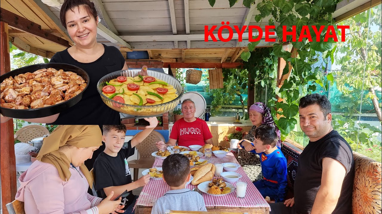 TORUNLARIM KIZLARIM GELDİ GÜLCANDAN FIRINDA TAVUK KANAT VE PATATES YEMEĞİ