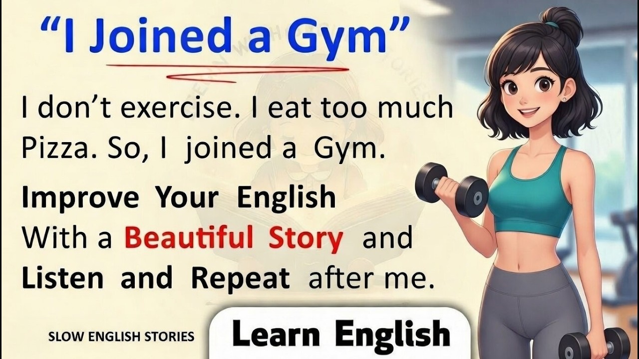 Speak English Fluently: Emma's Story at the Gym (Shadowing Technique)