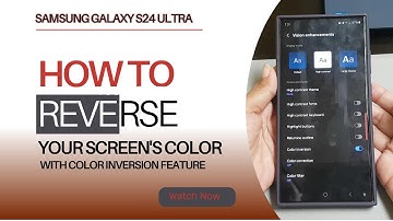 Samsung Galaxy S24 Ultra : How to reverse the colors on the screen using the color inversion feature