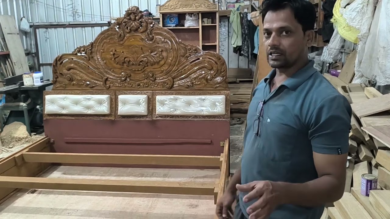 Maharaja furniture wanaparthy king size bed fiting 9966889744, #teakwood, #carwing bed, #bed fitting