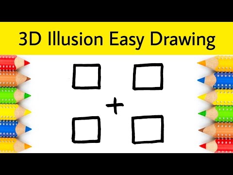 How to Draw 3D Illusion | 3D Trick Drawing on Paper