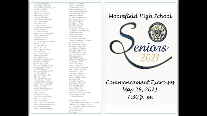 2021 Moorefield High School Graduation