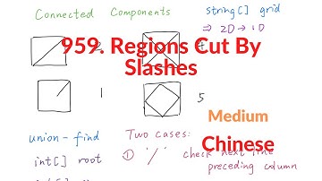 LeetCode 959. Regions Cut By Slashes 中文解释 Chinese Version