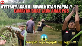 🔴 GOKIL PARAH !! NYETRUM IKAN DI RAWA HUTAN PAPUA