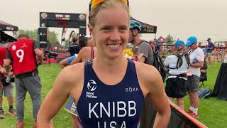 Silver Medalists Taylor Knibb after finishing her first ever half Ironman in Boulder on August 7th. Wealth