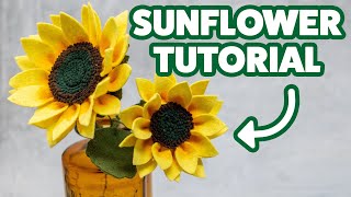 How to Make a Felt Sunflower and Bud  |  DIY Felt Sunflower Tutorial kit