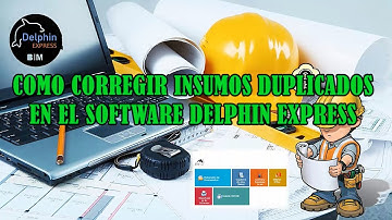 COMO CORREGIR INSUMOS DUPLICADOS EN EL SOFTWARE DELPHIN EXPRESS BIM 360 R22021