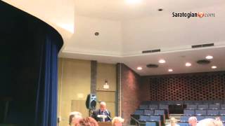 Saratoga Springs Superintendent Mike Piccirillo speaks at the board of ed.