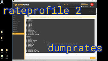 Betaflight CLI: HOWTO dump multiple rateprofiles in the cli