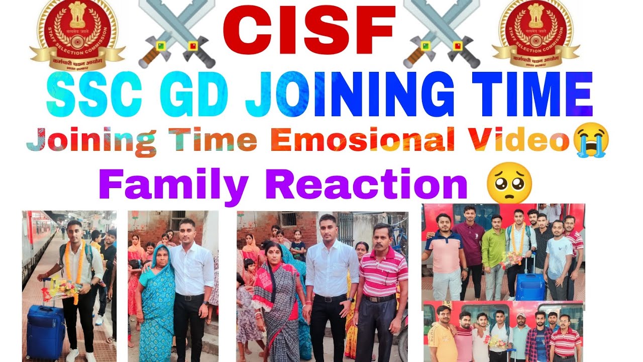 SSC GD Joining Time Most Emosional Video😭Family Reaction😔Training मैं जाते टाइम🥺
