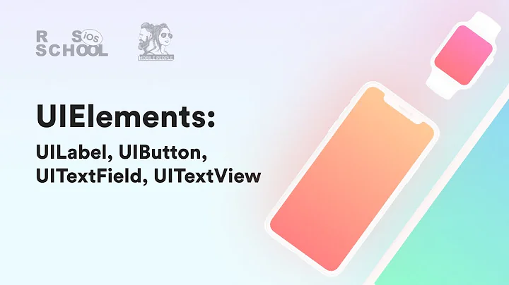 iOS RSSchool 2020. UIElements: UILabel, UIButton, UITextField, UITextView