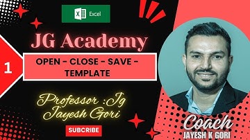 1:Excel Basic How to save, close, open excel files.