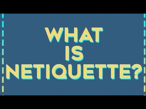 Video: Netiquette nasıl kullanılır?