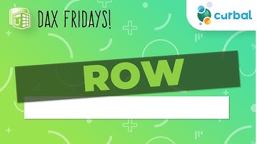 DAX Fridays! #56: ROW