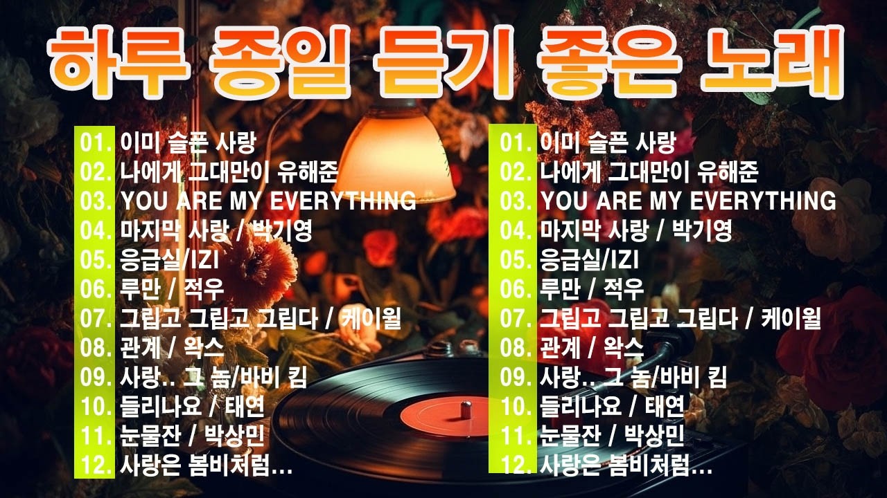 하루 끝에 듣는 힐링 발라드 🎶 광고 없는 감성 명곡 모음｜백지영, 성시경, 더원, 이승기, 김필, 양파, 임창정