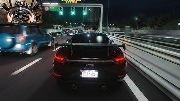 Heavy Traffic Porsche 718 Cayman GT4 RS - Assetto Corsa | Moza Wheel
