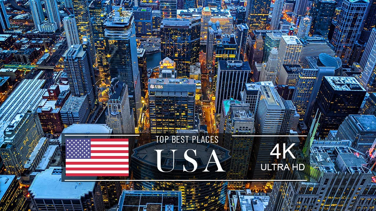 4K UltraHD United States America a city Tour in HD 60FPS Video