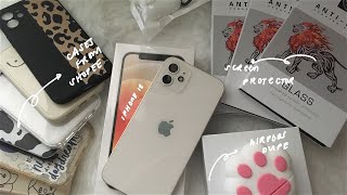 🍏🍎 iphone 12 white 128gb unboxing + accessories & airpods from shopee | philippines