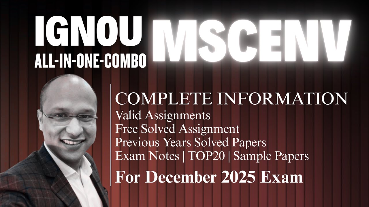 IGNOU MSCENV – M.Sc Environmental Science 2025–26 | Information ...