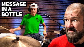 MESSAGE IN A BOTTLE - The Police 16 y/o drum student Noah (DRUM COVER)