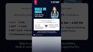 Walk-In Drive at Trenser – Power Up Your Tech Career! #keralajobs #myspace #walkininterview