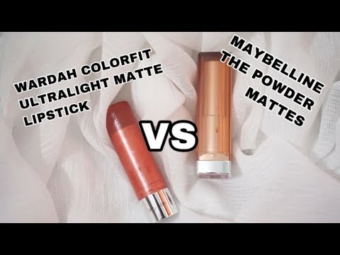 wardah-colorfit-ultralight-matte-lipstick-vs-maybelline-the-powder-mattes