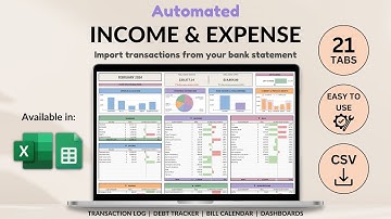 Income & Expense Tracker Tutorial - Import transaction from CSV - Debt tracker - Track your payments