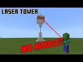 How to make a WORKING LASER TOWER in Minecraft (NO MODS)