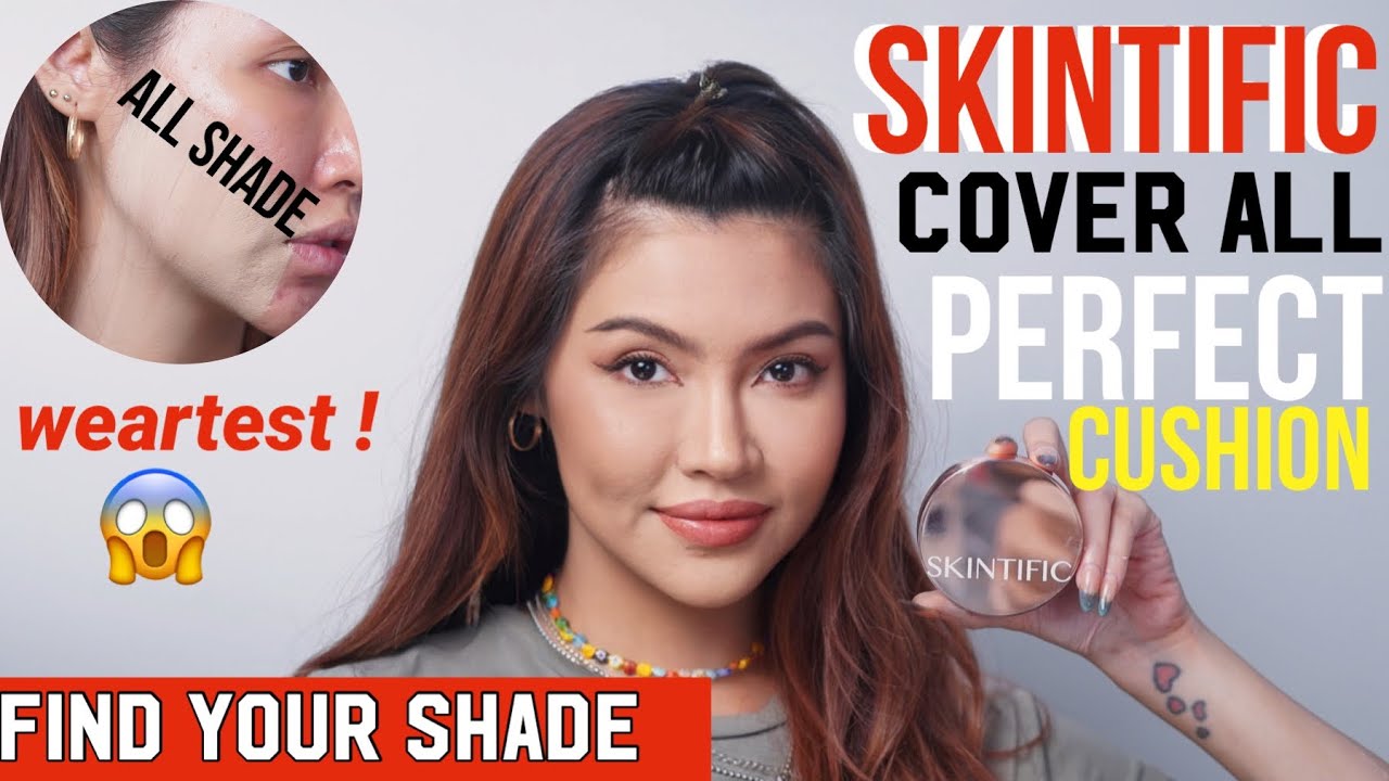 SKINTIFIC COVER ALL PERFECT CUSHION SWATCH SEMUA SHADE DI KULIT KUNING LANGSAT ! #FINDYOURSHADE