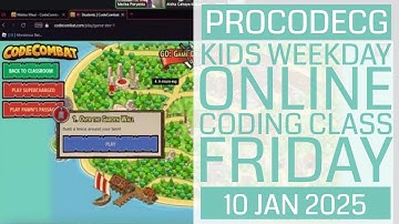 ProCodeCG Kids Weekday Coding Class - Friday - 10 Jan 2025