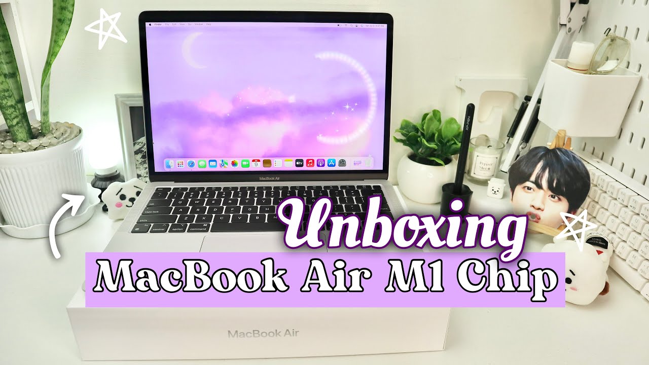 MacBook Air M1 Chip 2020 (Aesthetic Unboxing & Set Up) ❤︎ | Emmy