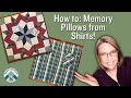 Memory pilllows from shirts + the easiest pillow back ever! #diy #memoryquilt #quilt #pillowdesign