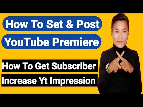 How To Set & Post Premeier Video On YouTube !