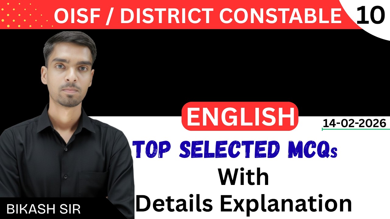 OISF Dist. Constable | TOP MCQs #bikashsirenglish7 #bikashsir #englishgrammar #oisf #oisfconstable