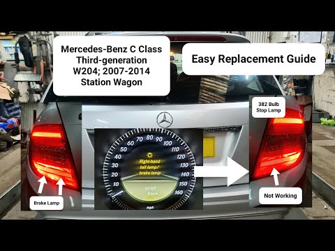 how to change stop lamp on Mercedes C Class w204 #taillight